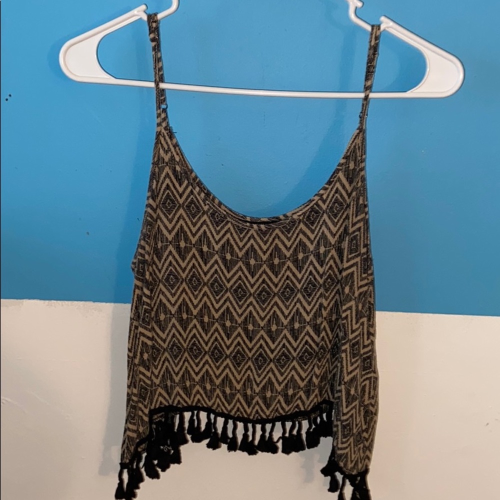 Cute Patterned Tank Top | Fringes on the Bottom